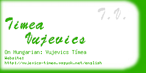 timea vujevics business card